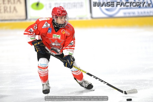 2019-10-26 Valpellice Bulldogs U17-Hockey Appiano 4791 Jean Nicolo Leger